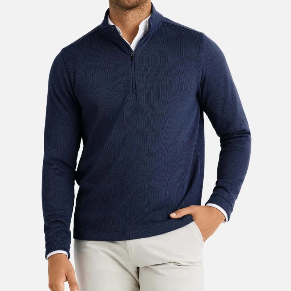 Rhone Men's Size Small Commuter 1/4 Zip Pullover Sweater Navy